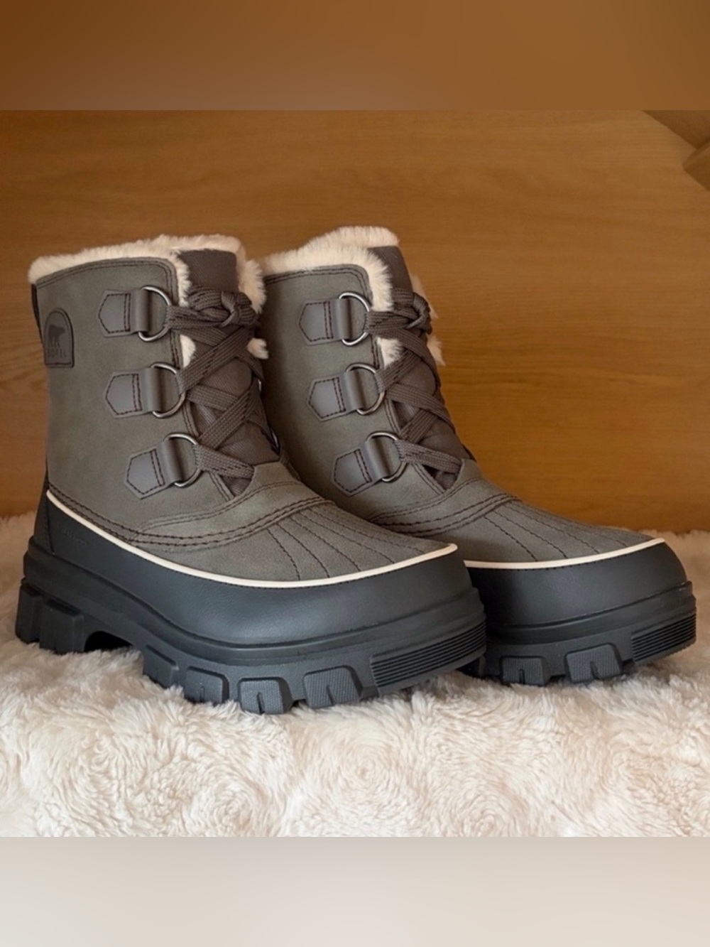 ✨$80✨NWT•SOREL Women's Tivoli V Waterproof Boot | Quarry, Grill 7.5